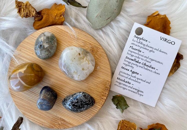 Virgo Zodiac Tumble Stone Bag - Muse Crystals & Mystical Gifts
