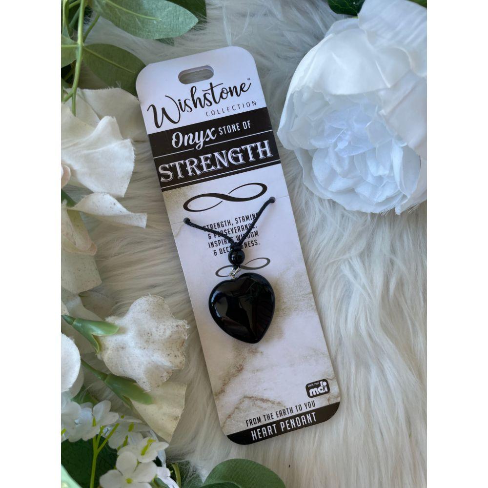 Wishstone Collection | Onyx Heart Pendant - Muse Crystals & Mystical Gifts