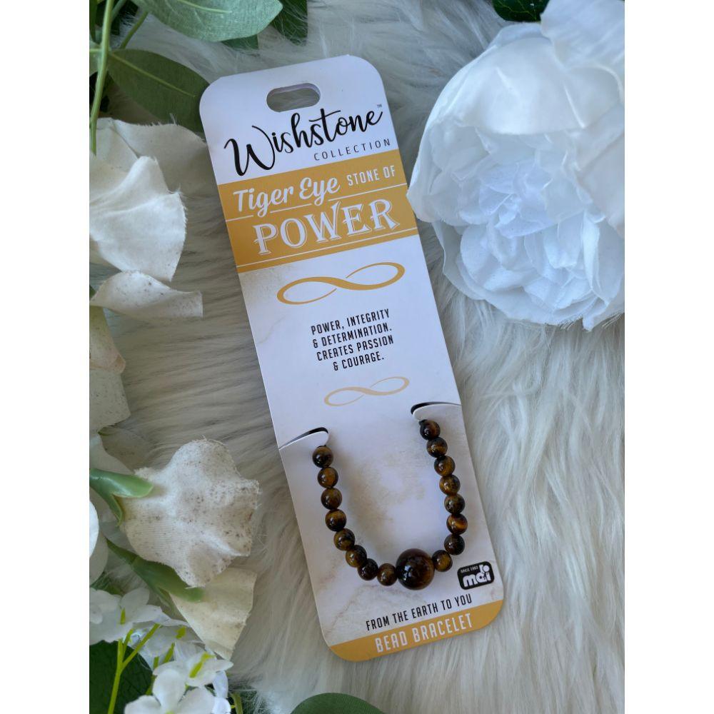 Wishstone Collection | Tiger Eye Bead Bracelet - Muse Crystals & Mystical Gifts