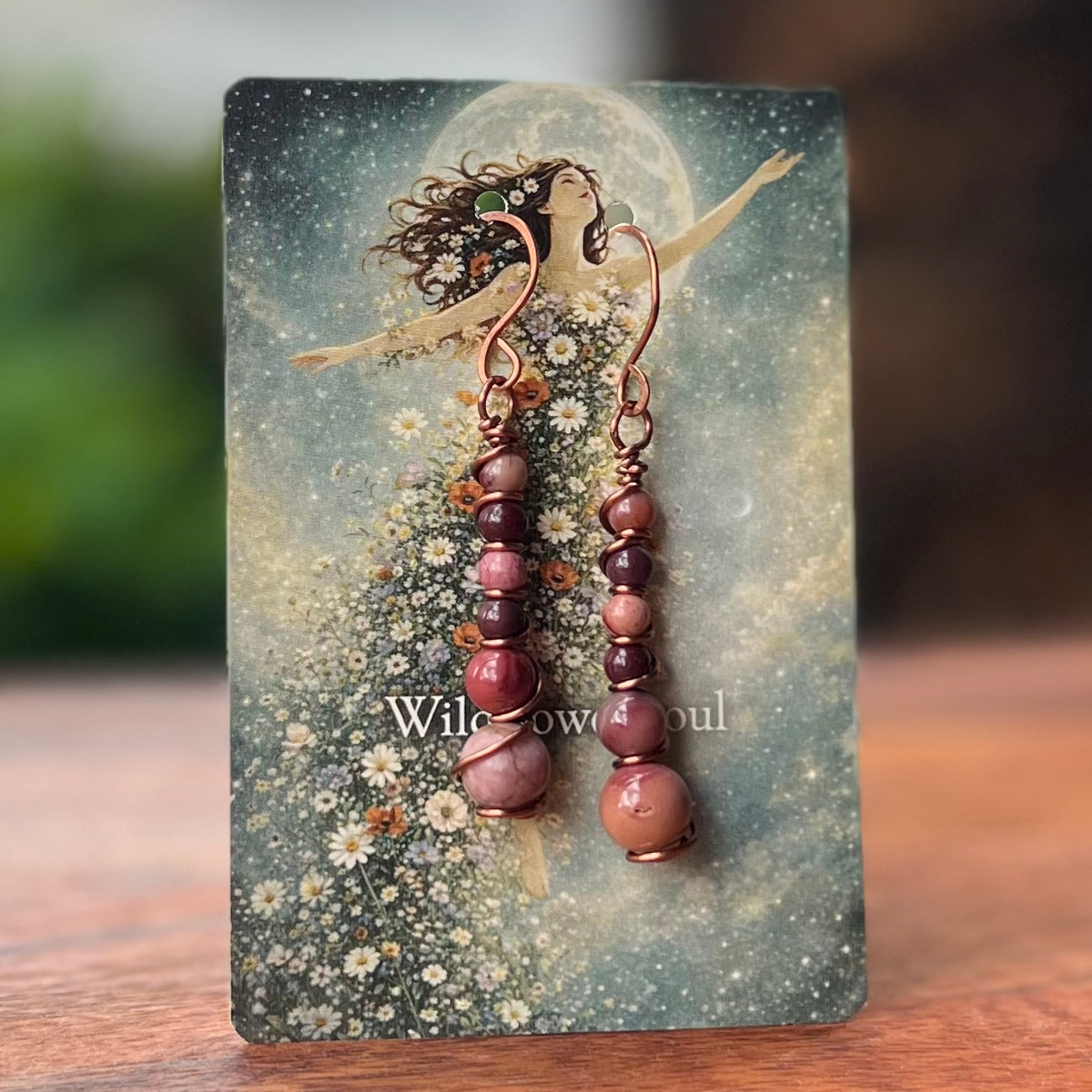 Muse Forged ~ Artesian Mookaite Earrings