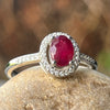 Ruby  ~ Sterling Silver Ring ~ 9