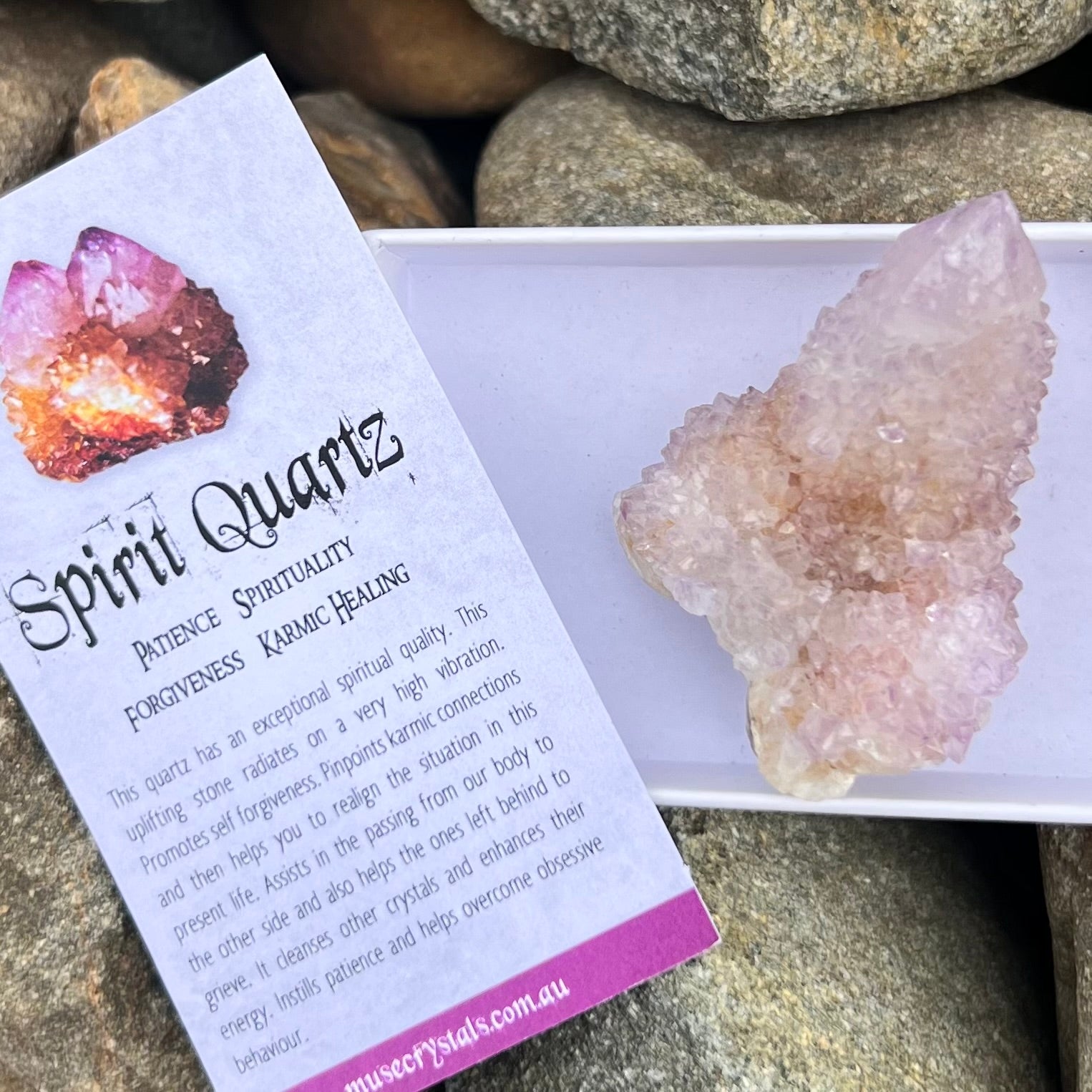 Spirit Quartz Cluster ~ Specialty Boxed Crystal