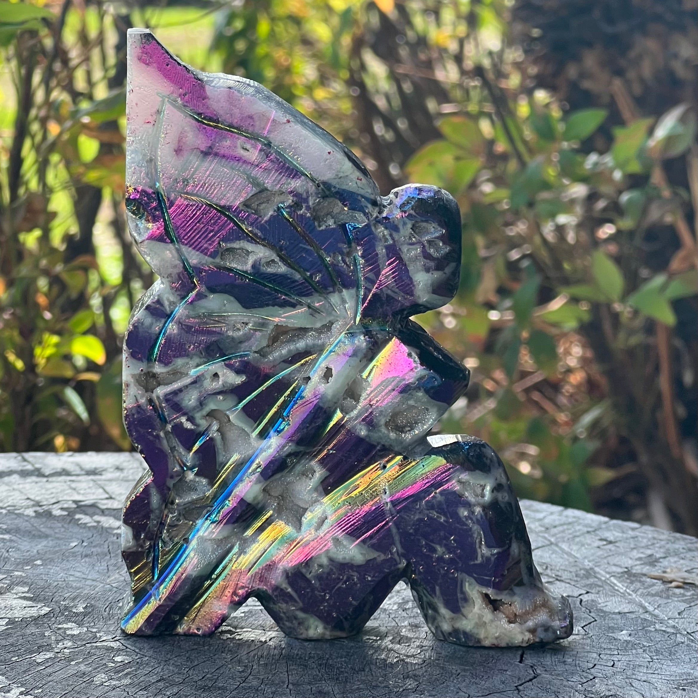 Sphalerite Fairy Carving ~ Electroplated