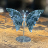 Moss Agate Butterfly Carving