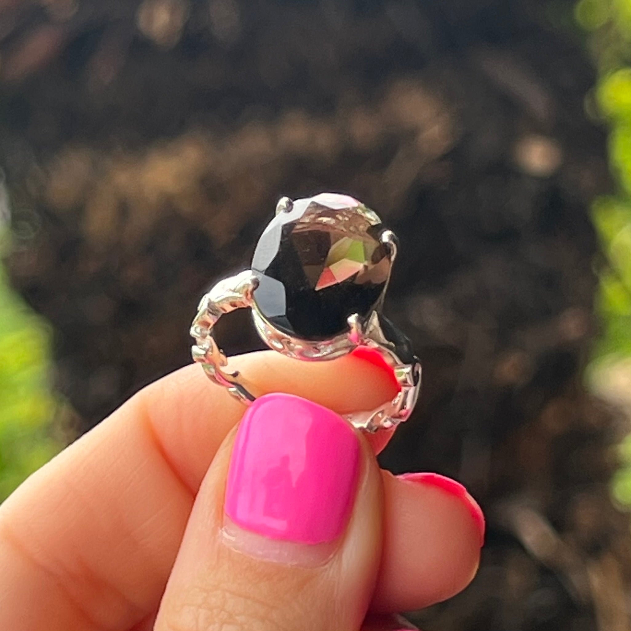 Smokey Quartz ~ Sterling Silver Ring ~ Size 7.5