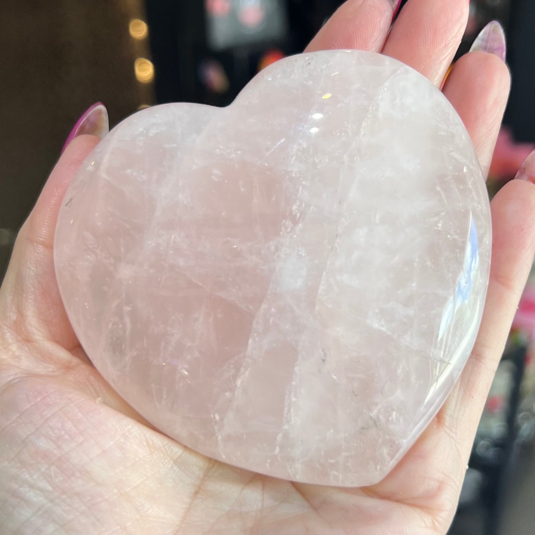 Rose Quartz Large Heart