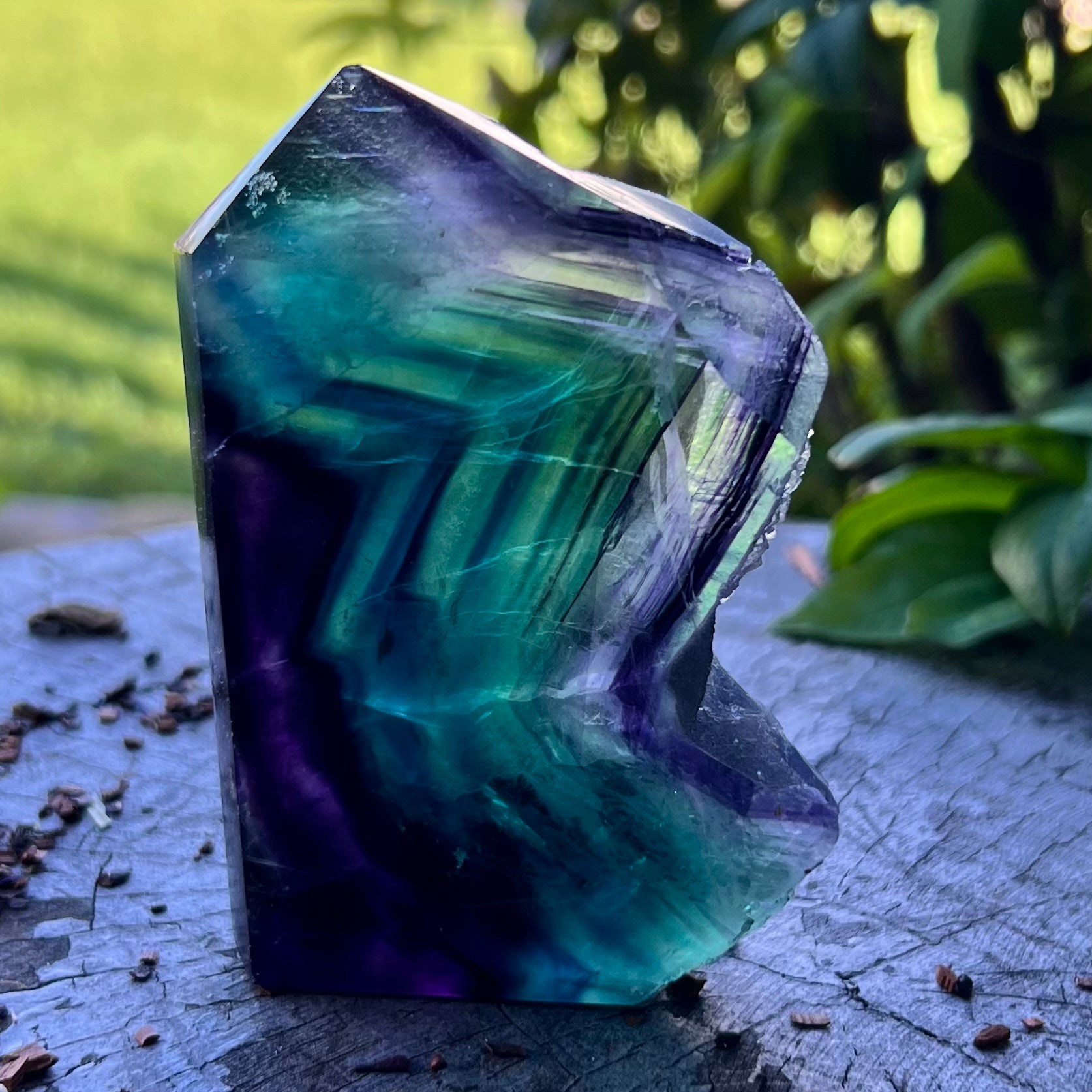 Rainbow Fluorite Semi Raw Generator Tower (1)
