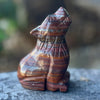Red Tiger Eye ~ Wolf Carving