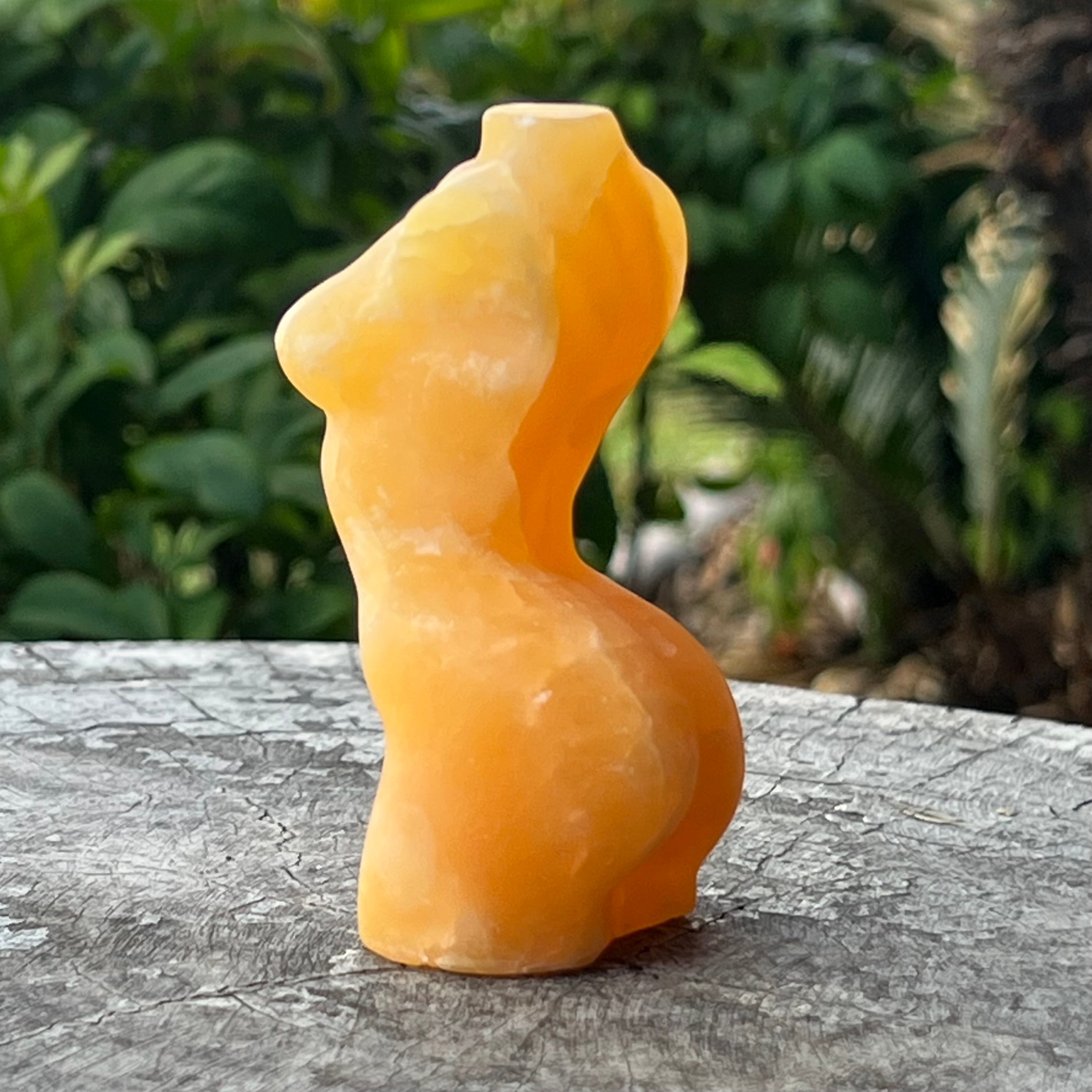 Calcite Woman Lady Body Carving