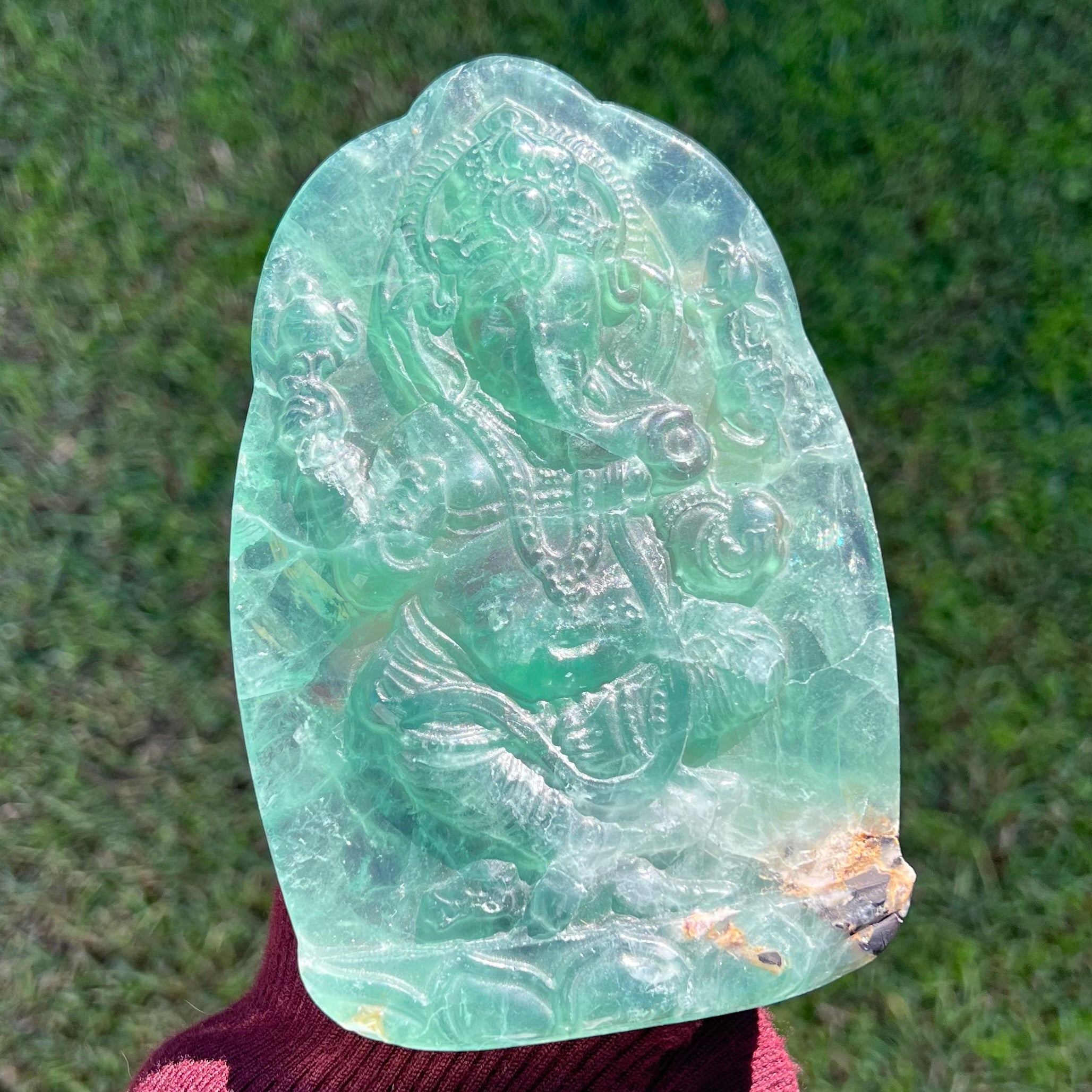 Green Fluorite Ganesh