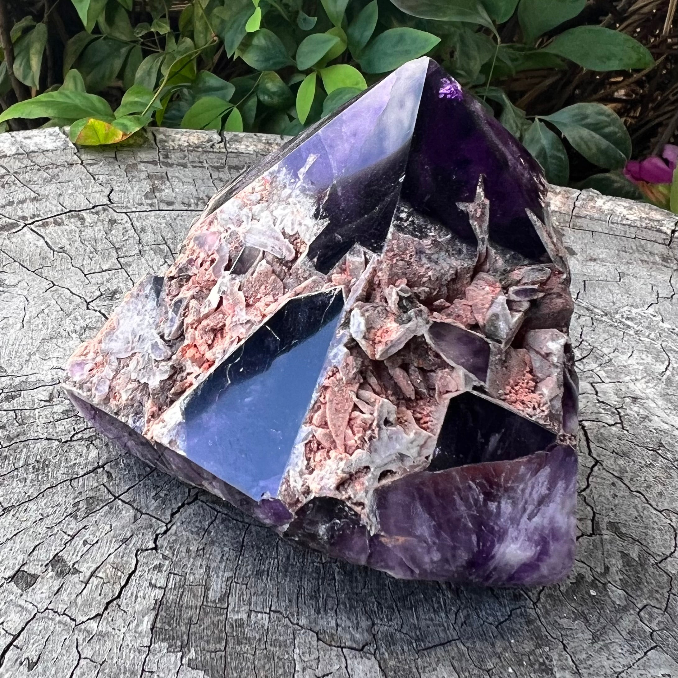 Semi Raw Amethyst Point