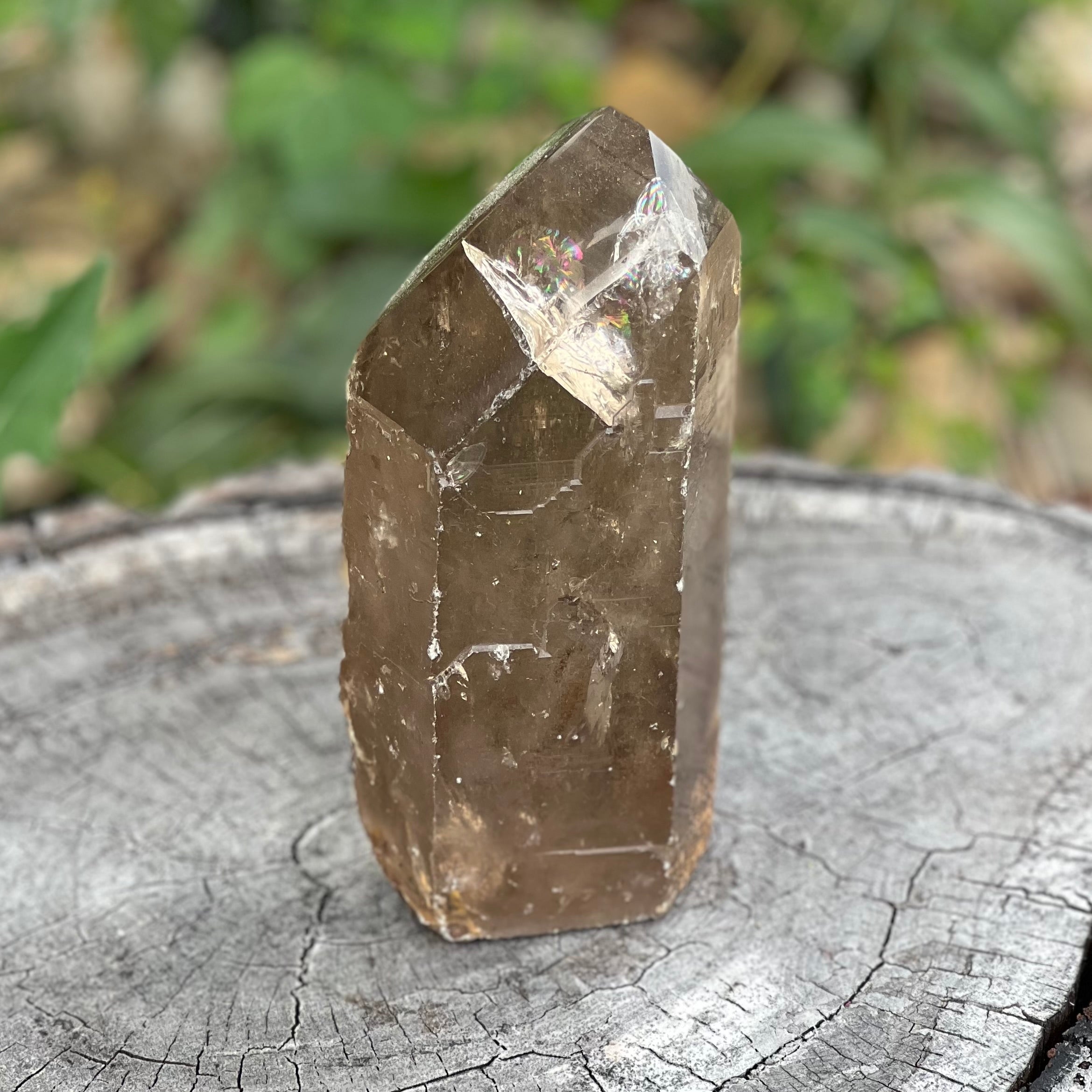 Smoky Quartz Generator Semi Raw Tower