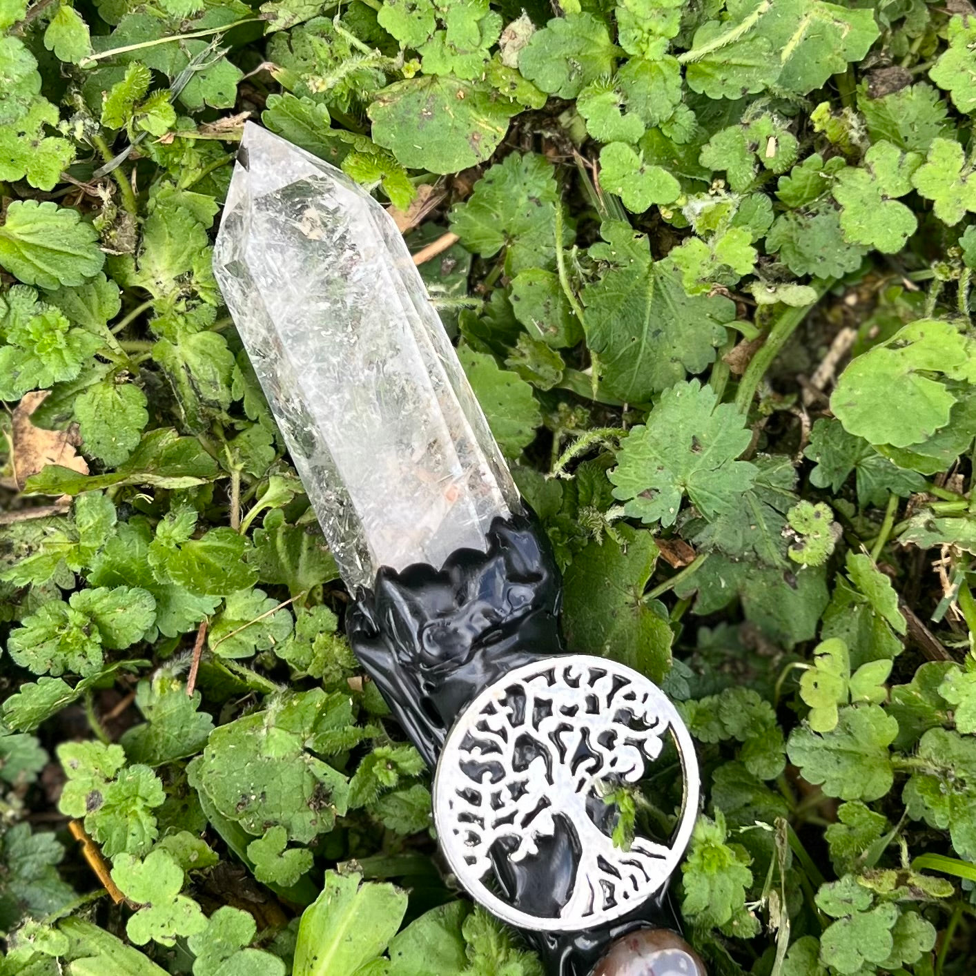 Raven Black Obsidian Wand