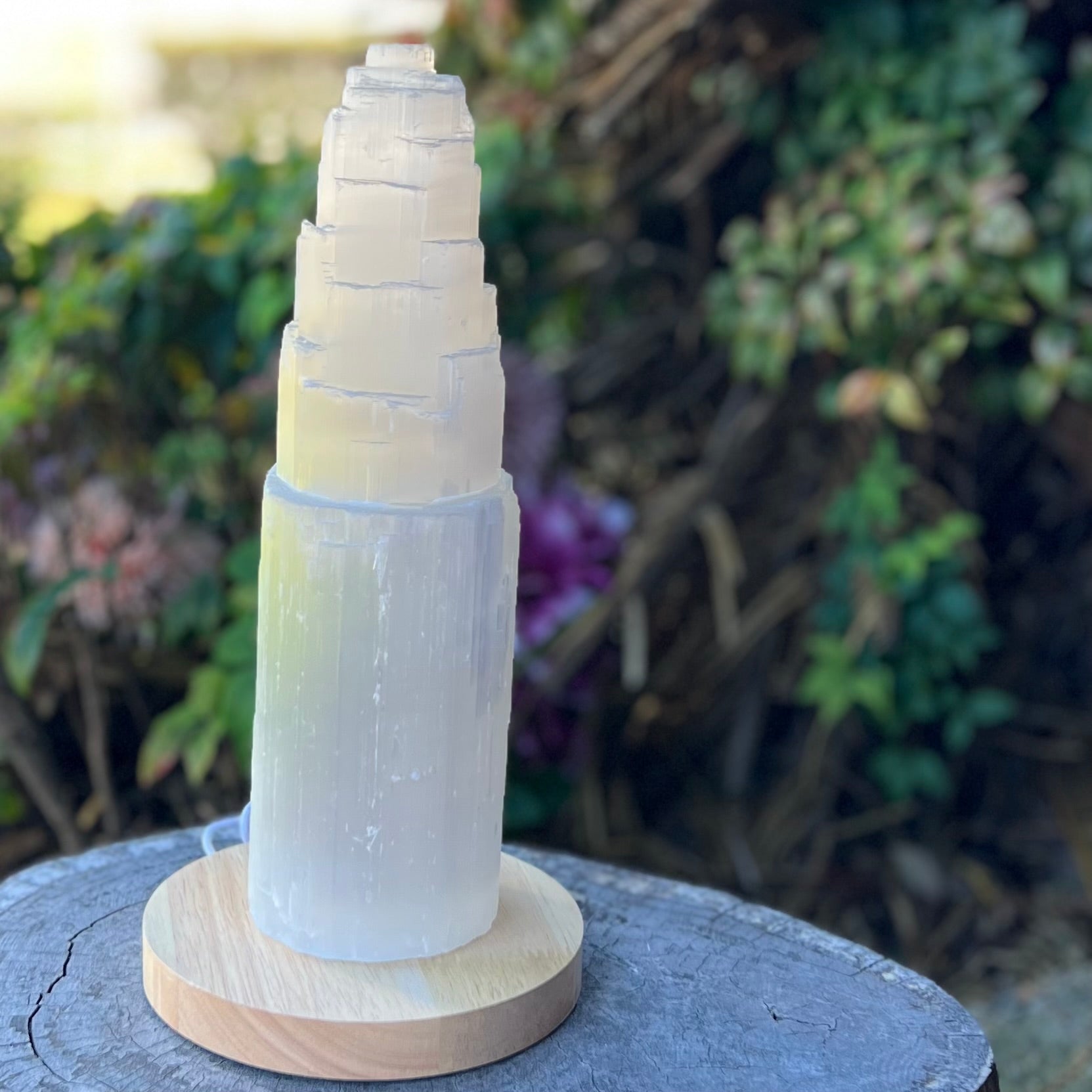 Selenite Cleansing & Charging Lamp ~ Tower Large