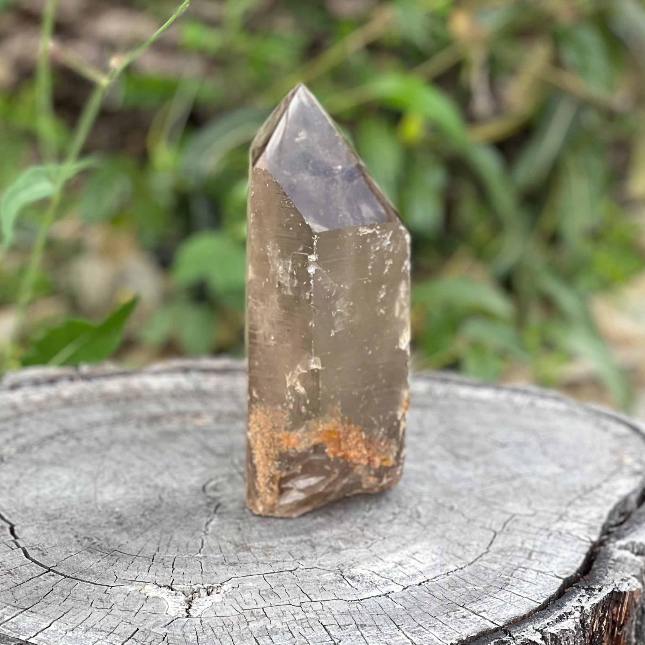 Smoky Quartz Generator Semi Raw Tower