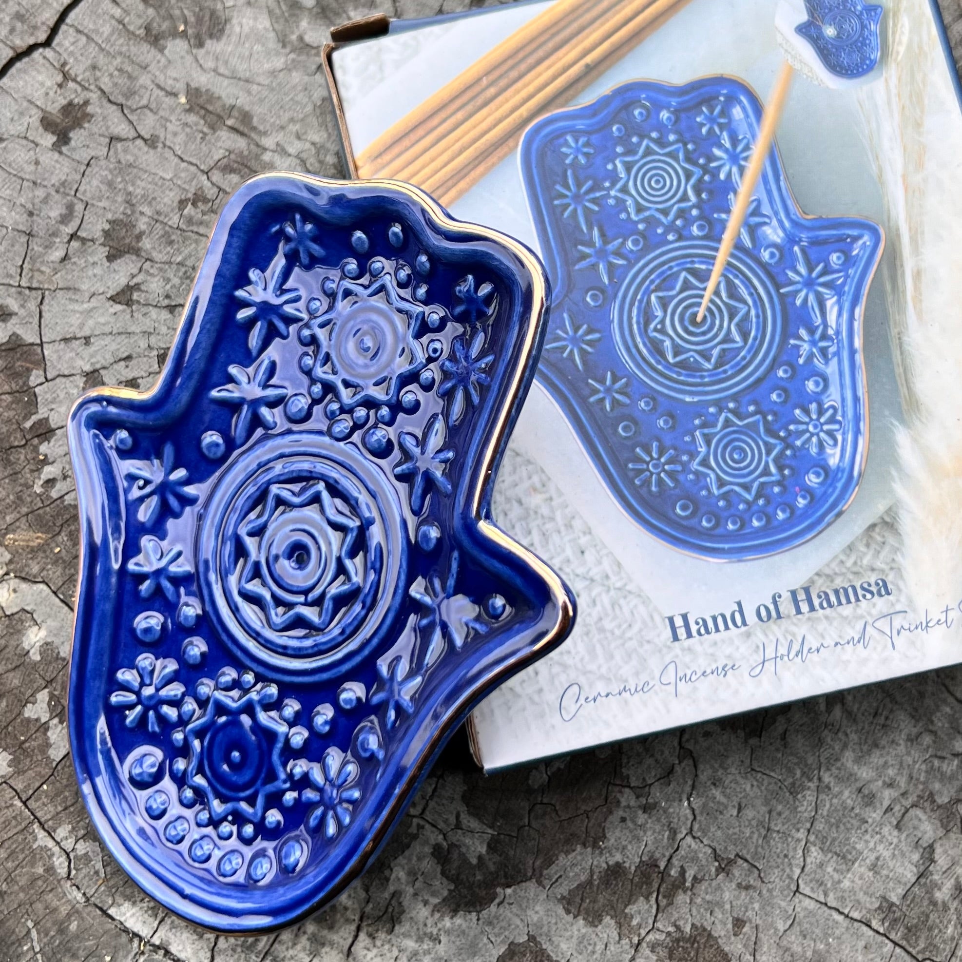 Hamsa Evil Eye ~ Incense Holder Dish