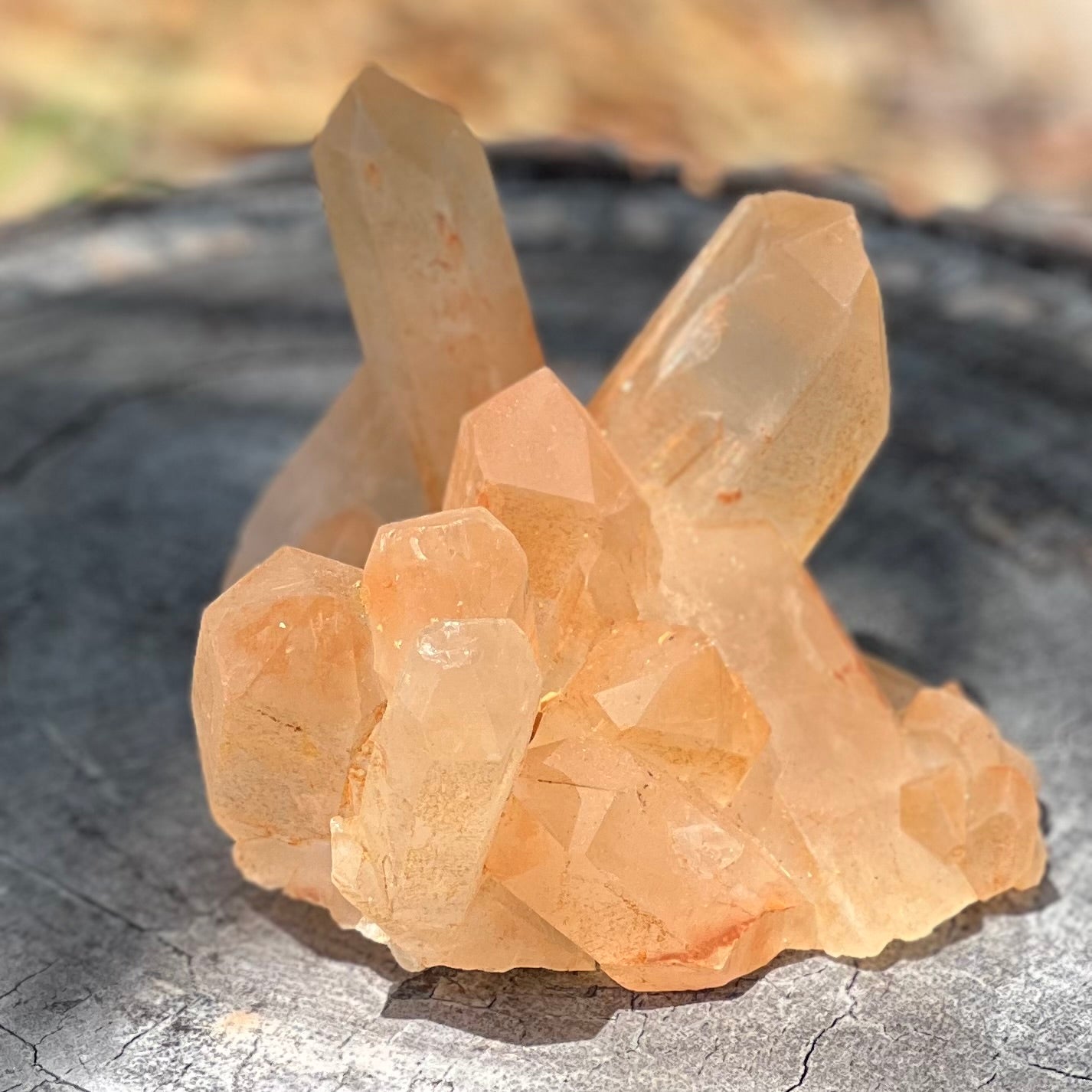 Tangerine Quartz Natural Raw Cluster