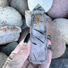 Black Tourmaline in Clear Protective Generator Quartz Tower