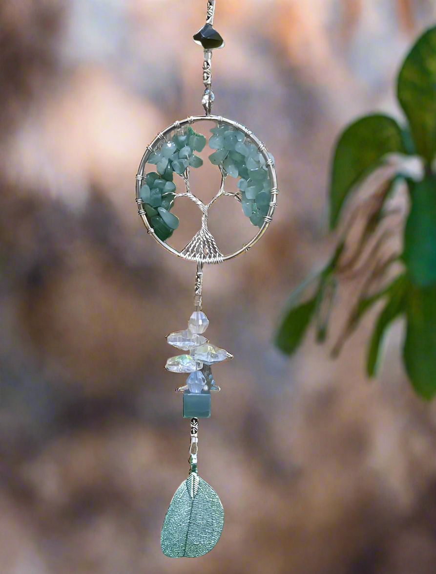 Aventurine Tree of Life Suncatcher Small