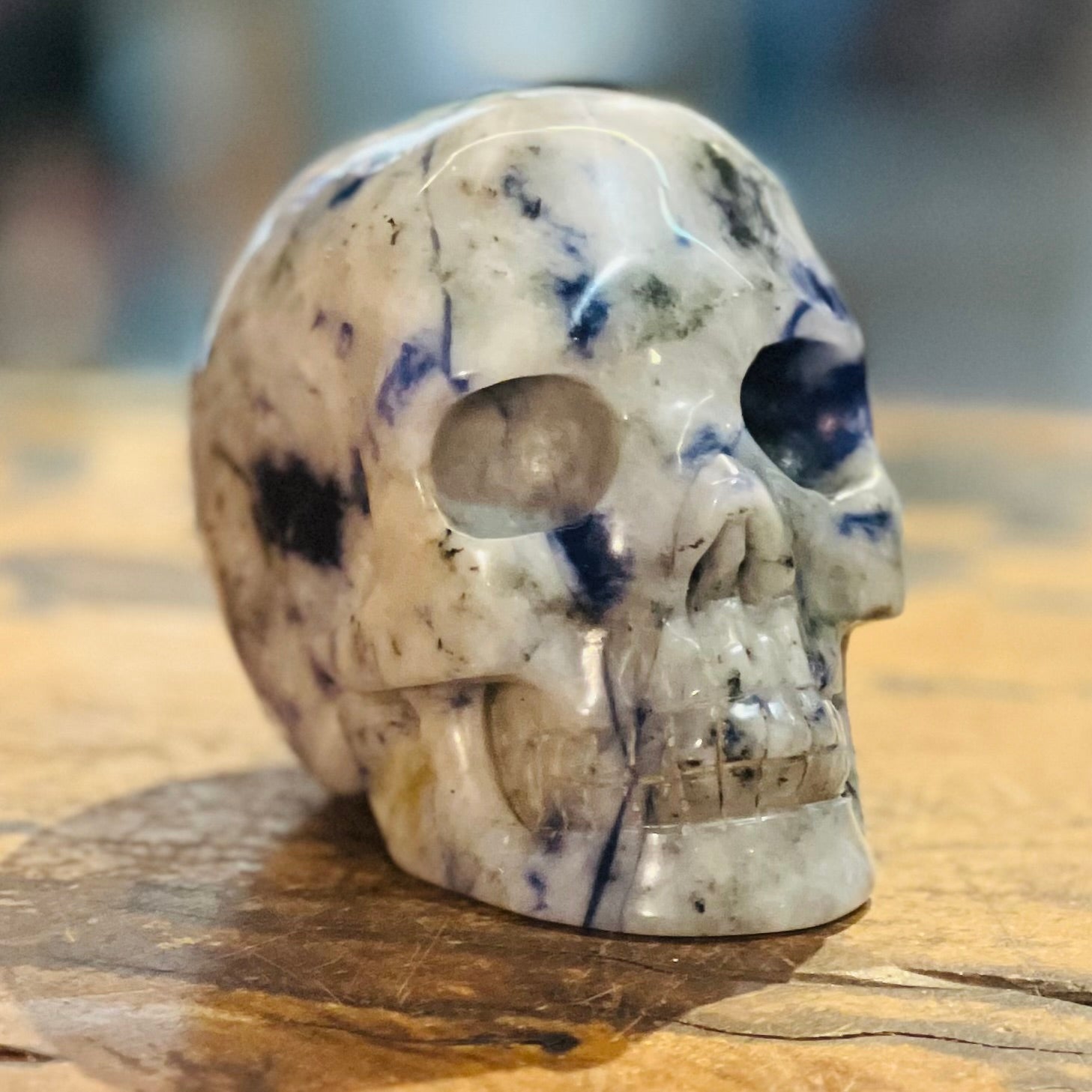 Dumortierite Psychic Enhancement Skull