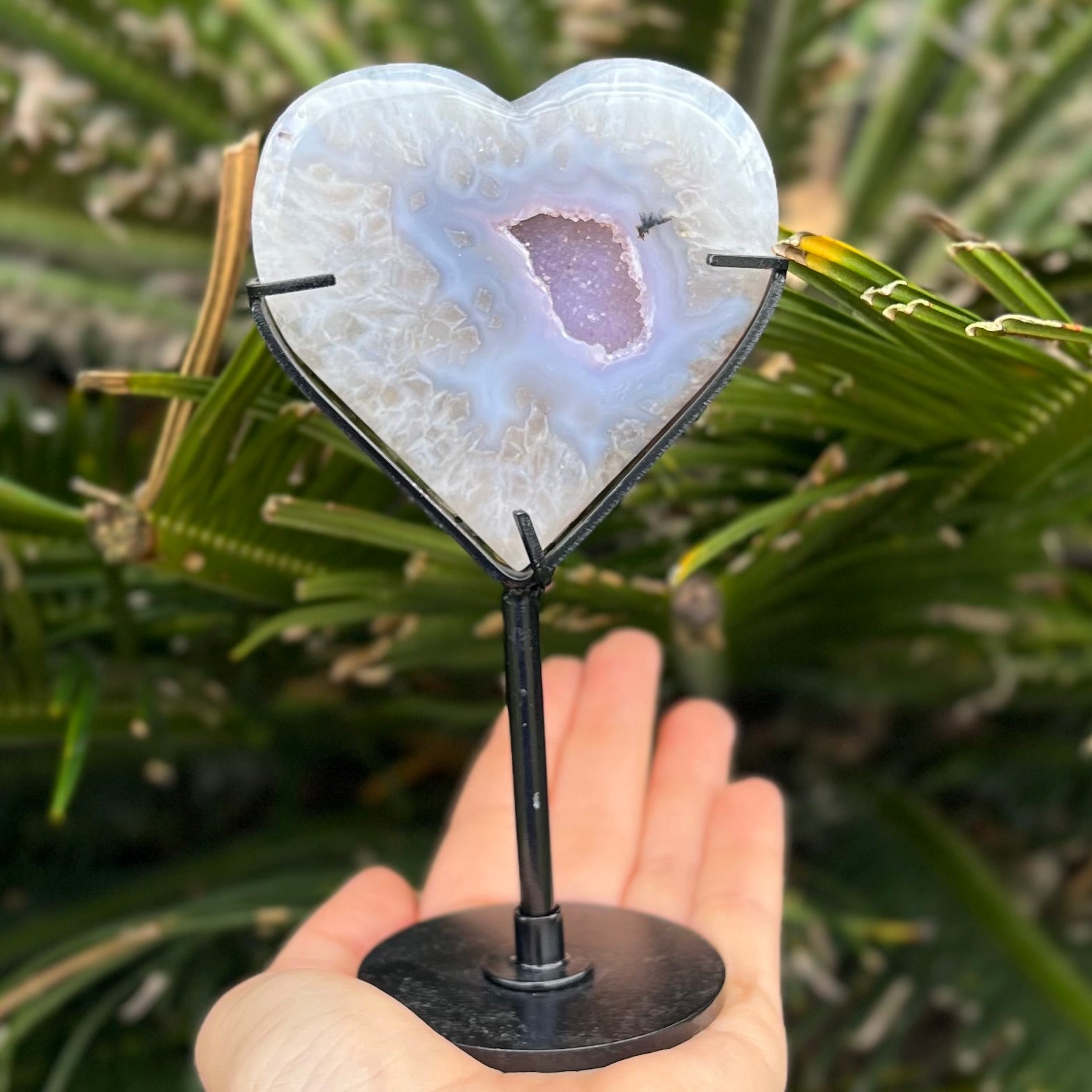 Agate Heart Carving
