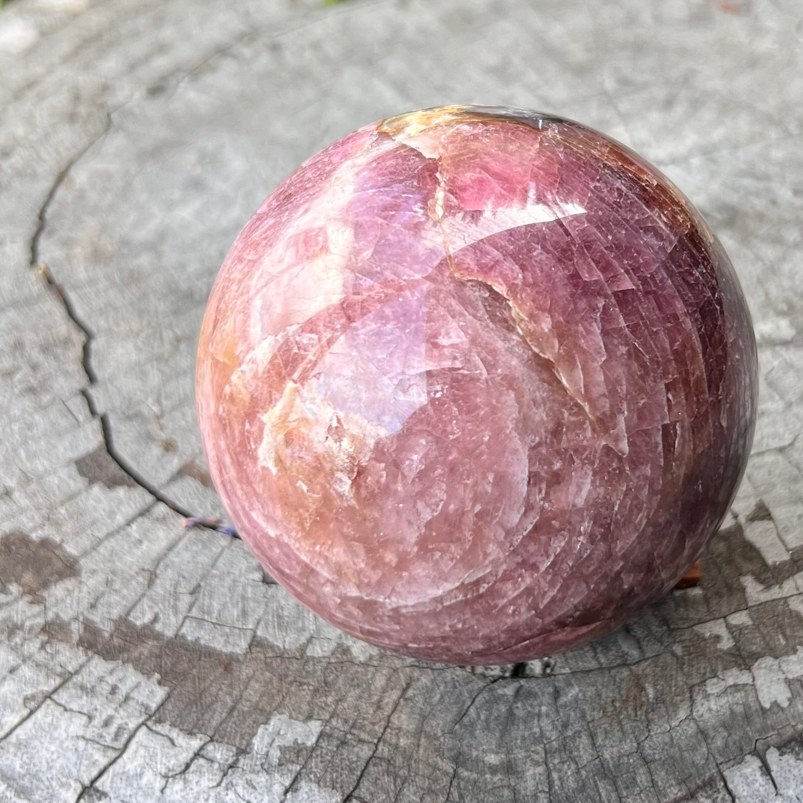 Pink Tourmaline with Mica Sphere