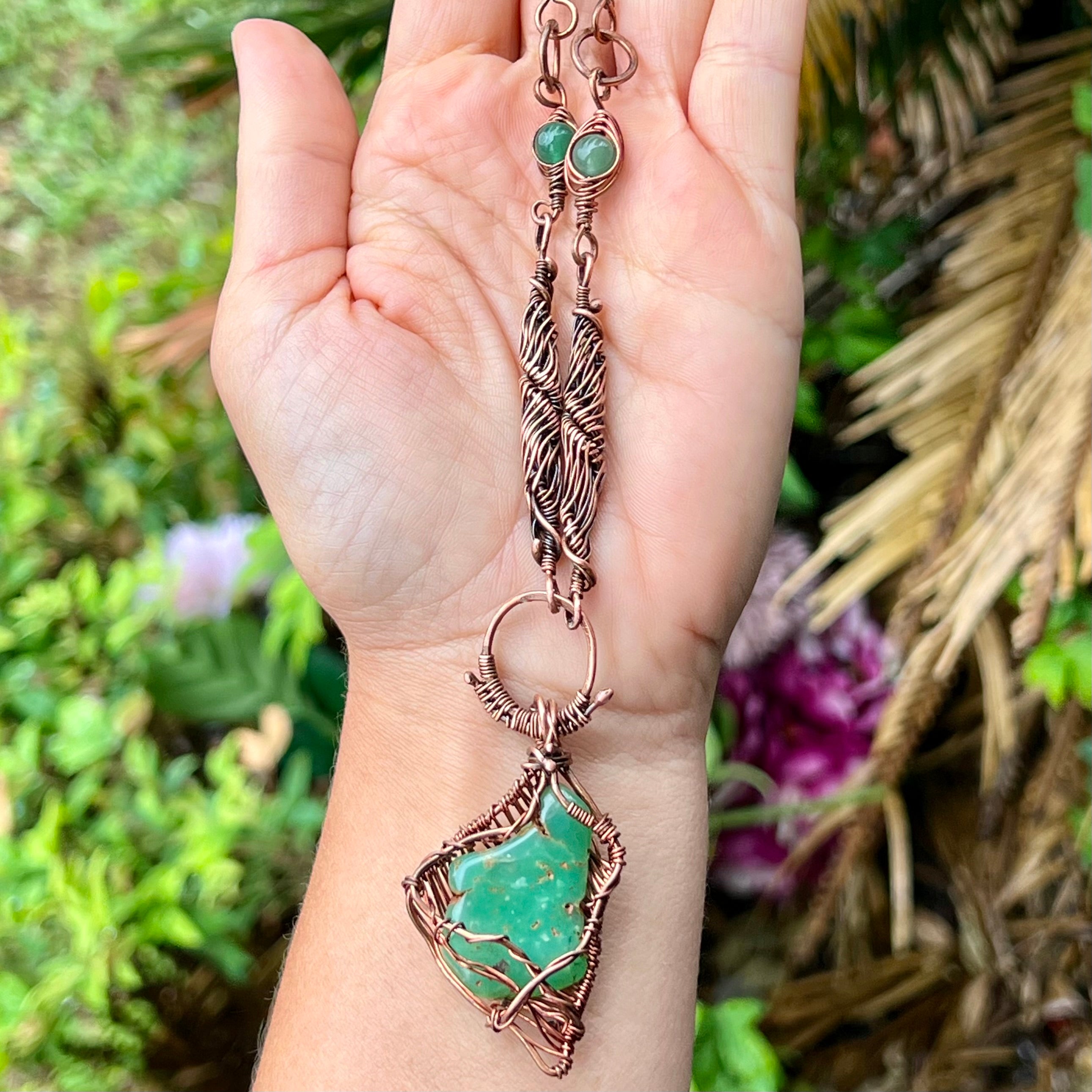 Muse Forged ~ Artesian  Chrysoprase Necklace