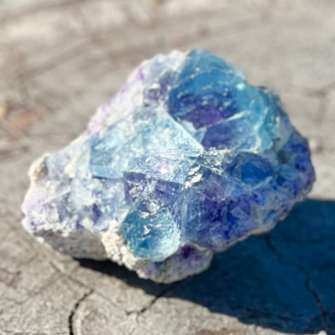 Purple & Blue Natural Fluorite Specimen