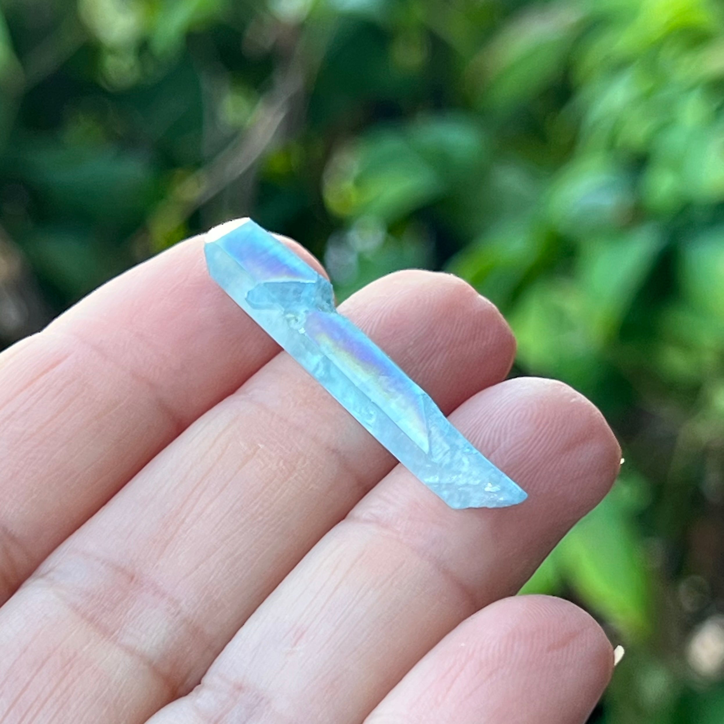 Aqua Aura Point ~ Specialty Boxed Crystal