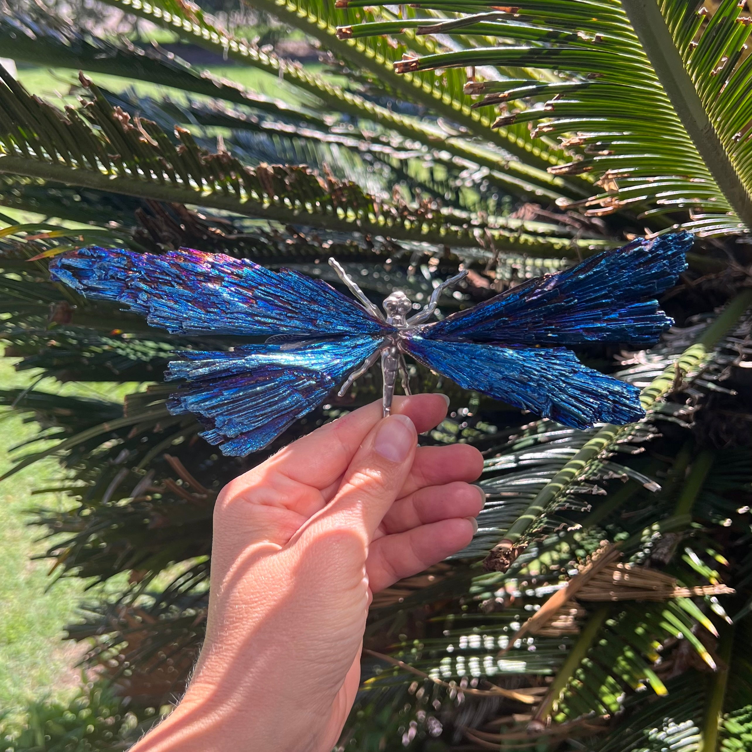 Dragonfly ~ Blue Kyanite Electroplate Large