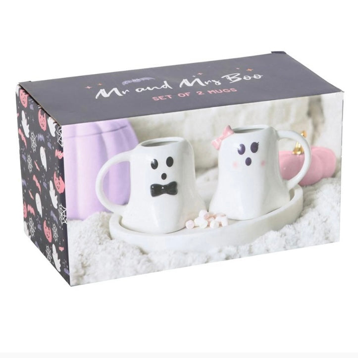Mr Boo & Mrs Boo ~ Halloween Ghost Mug Set