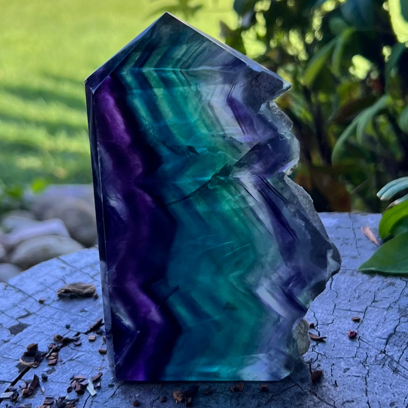 Rainbow Fluorite Semi Raw Generator Tower (4)