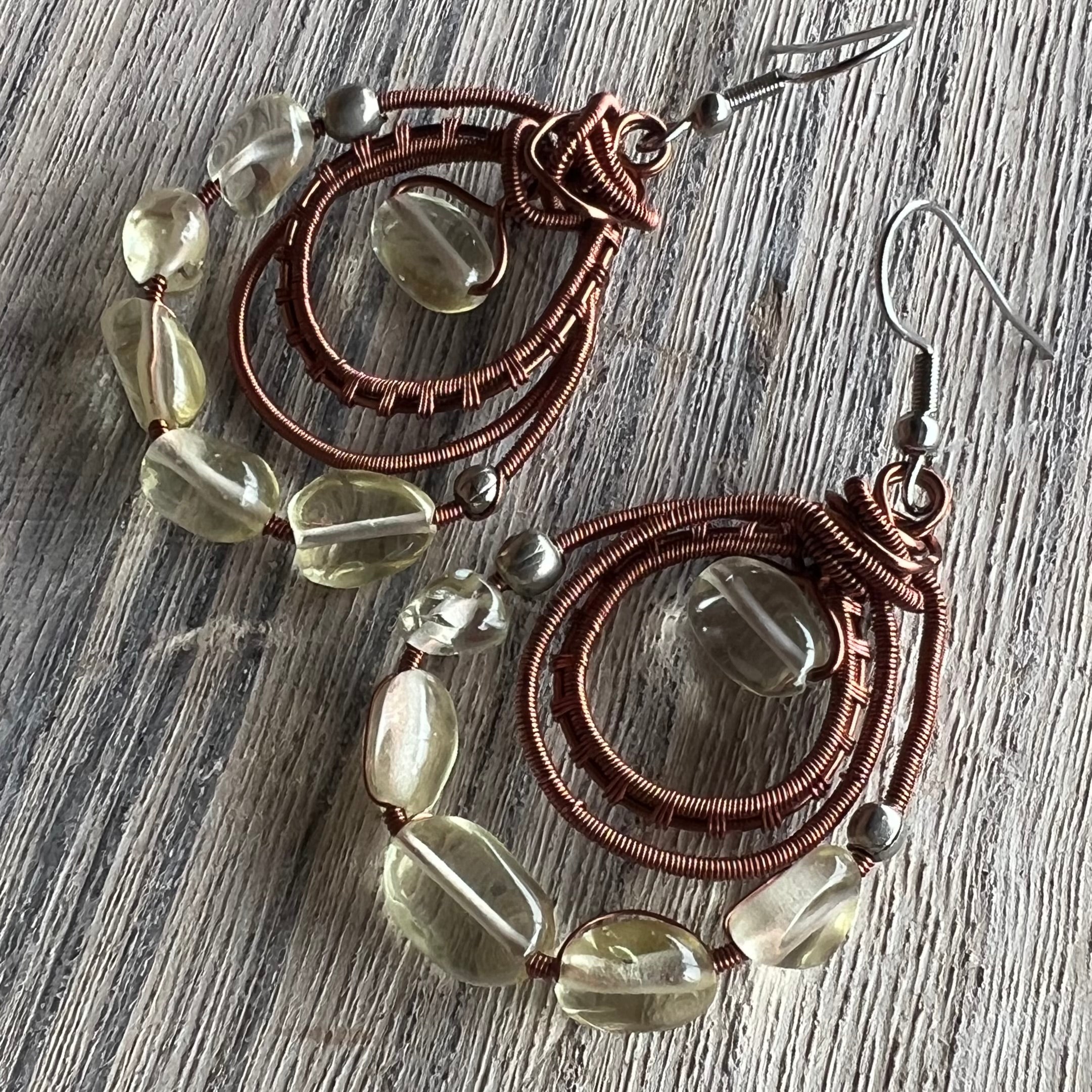 Muse Forged ~ Artesian Citrine Earrings