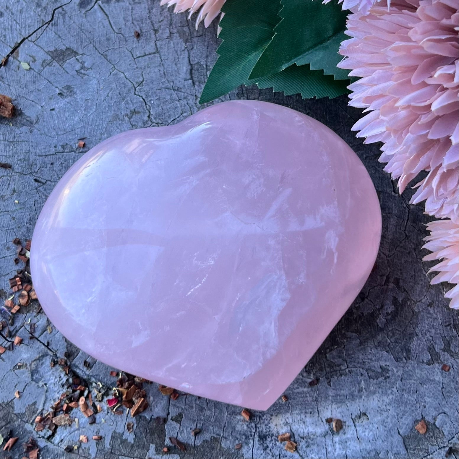 Rose Quartz Extra Large Heart