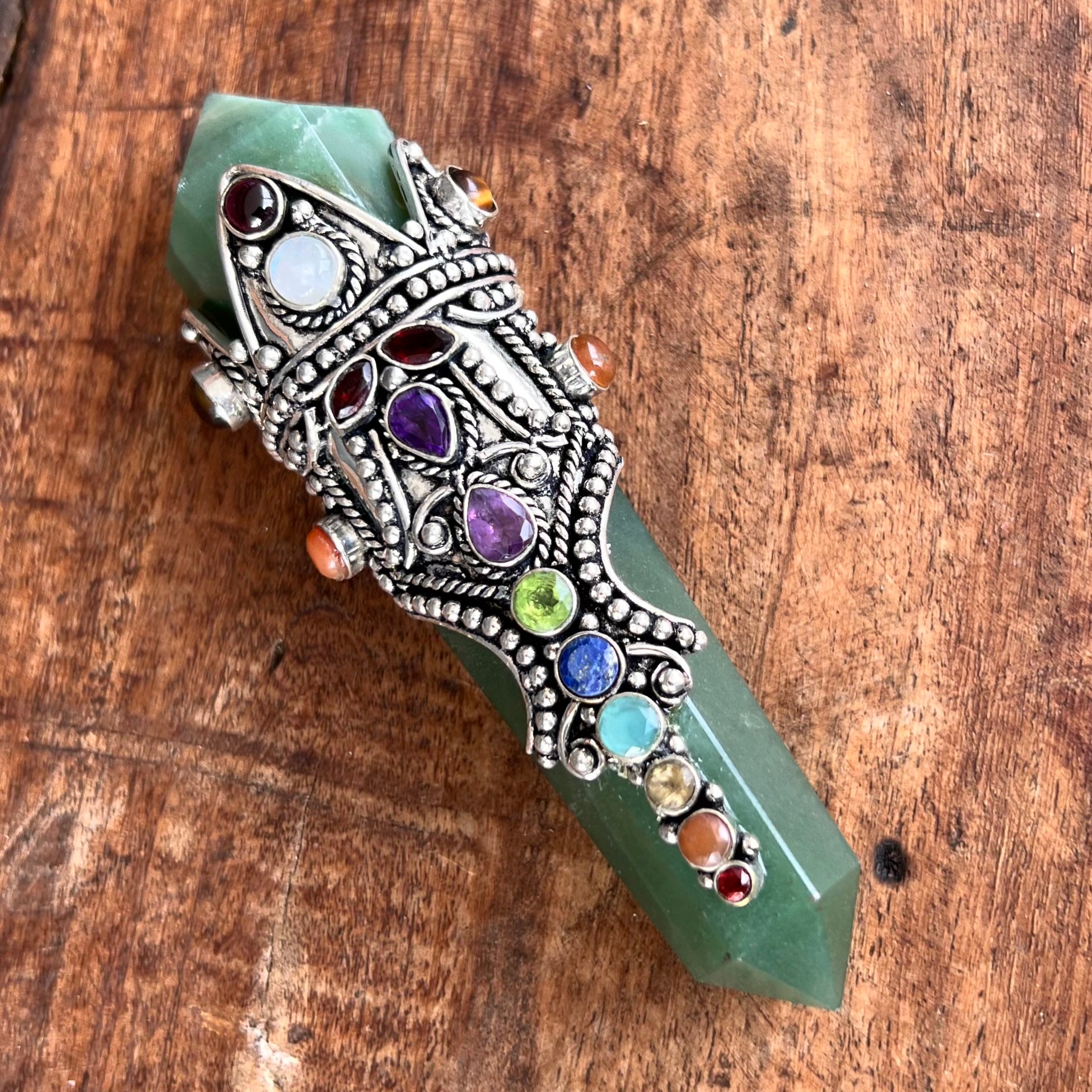 Super Wand ~ Embellished Green Aventurine