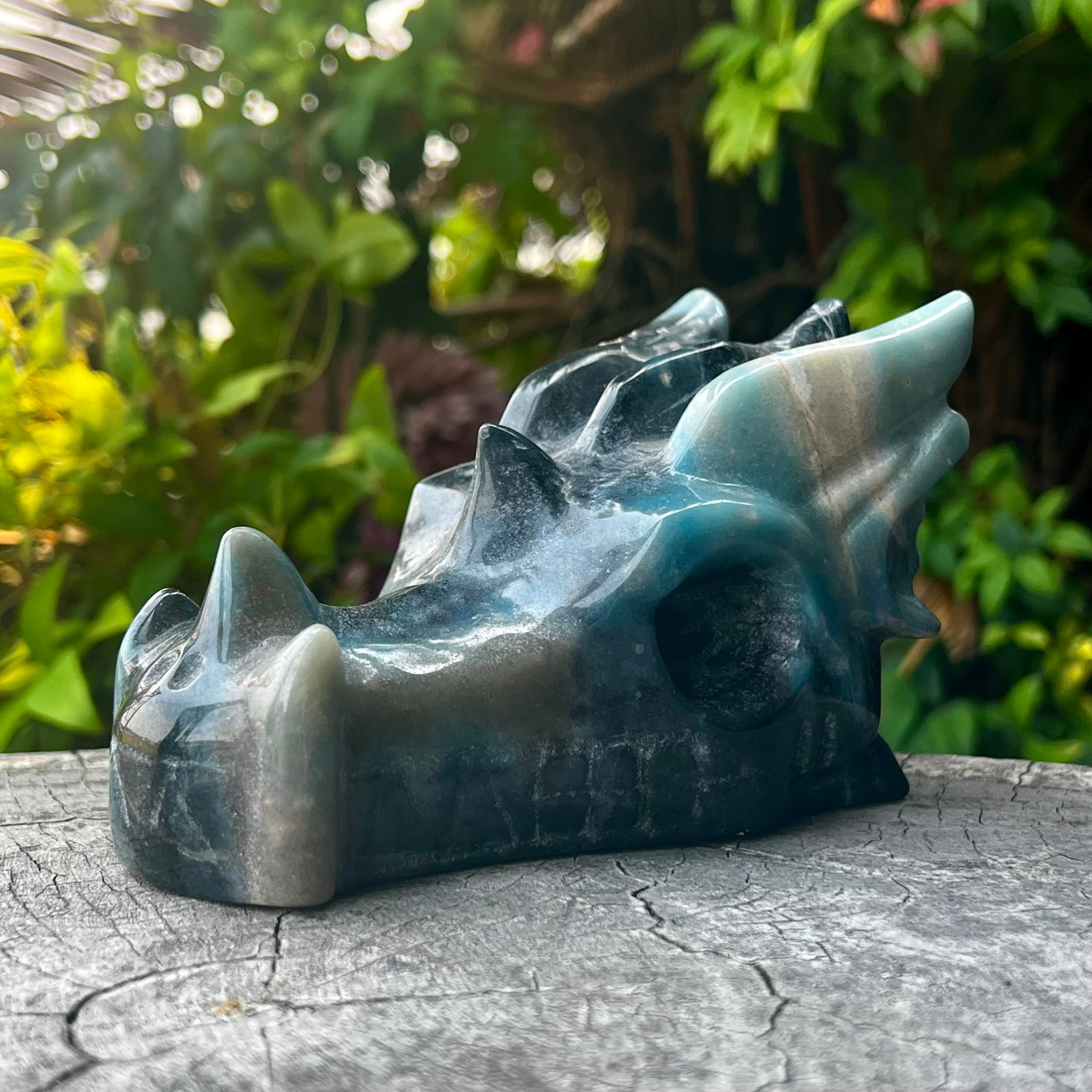 Trolleite Dragon Head Carving