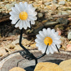 Selenite Daisies on Metal Stand