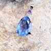 Fluorite & Moissonite ~ Sterling Silver Pendant