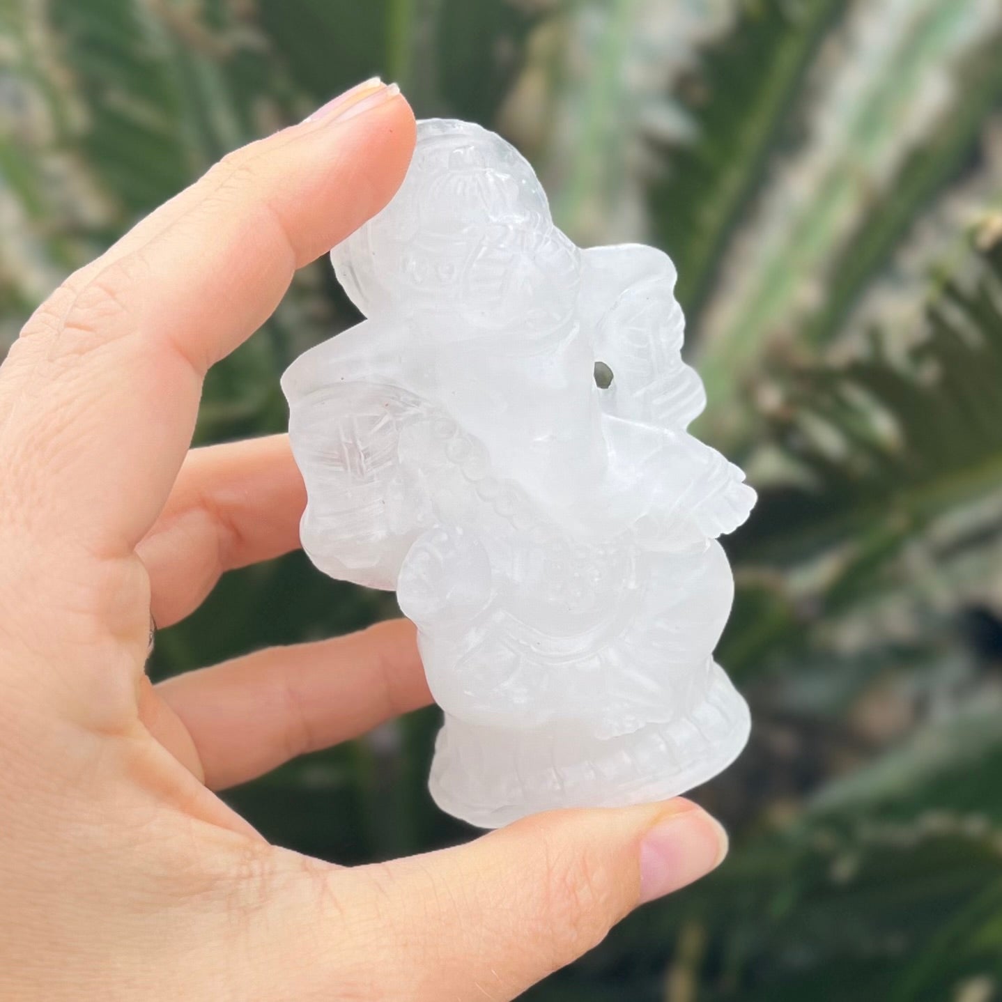Clear Quartz Ganesh Carving
