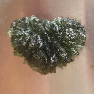 Moldavite HEART… rare collectable piece