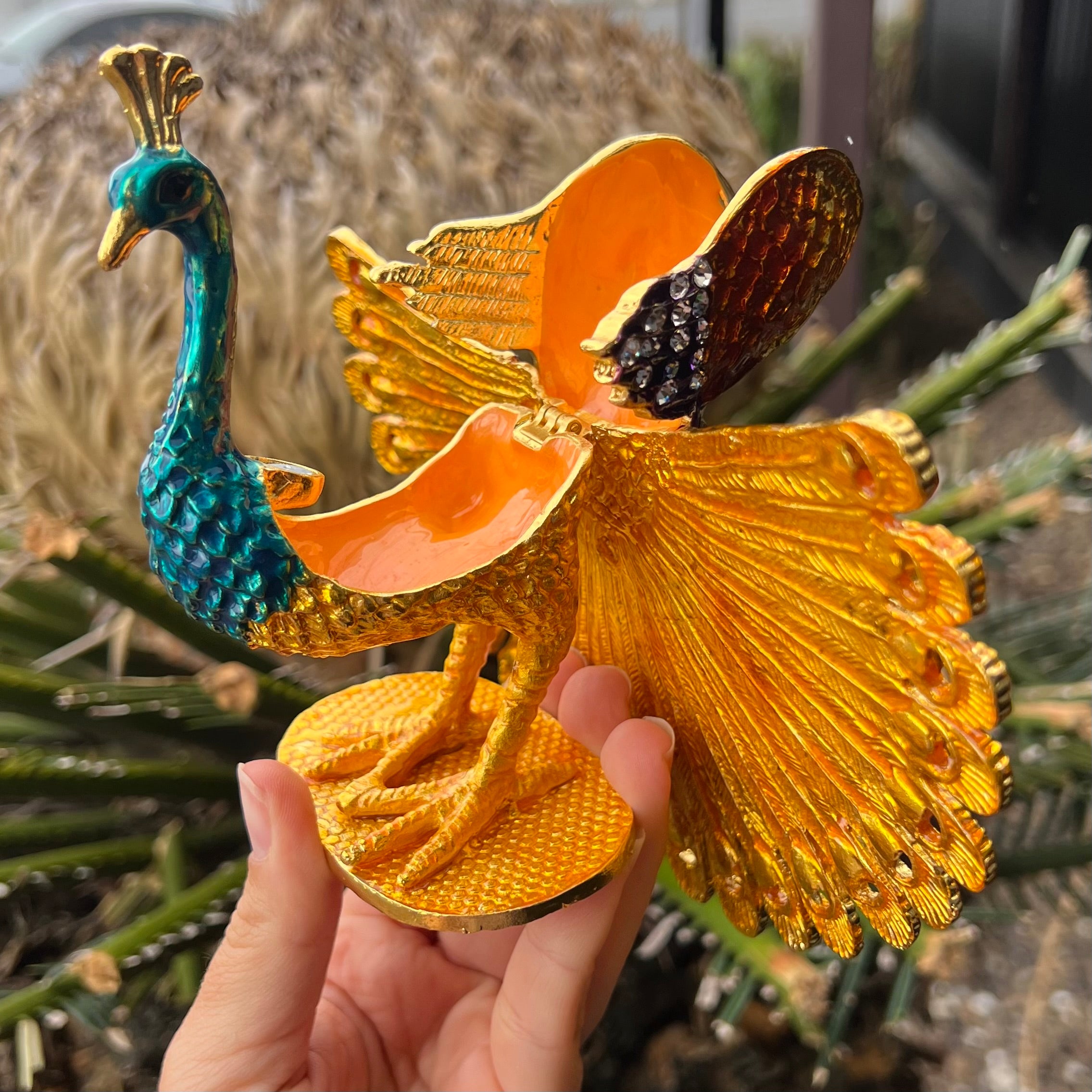 Golden Peacock ~ Trinket Box