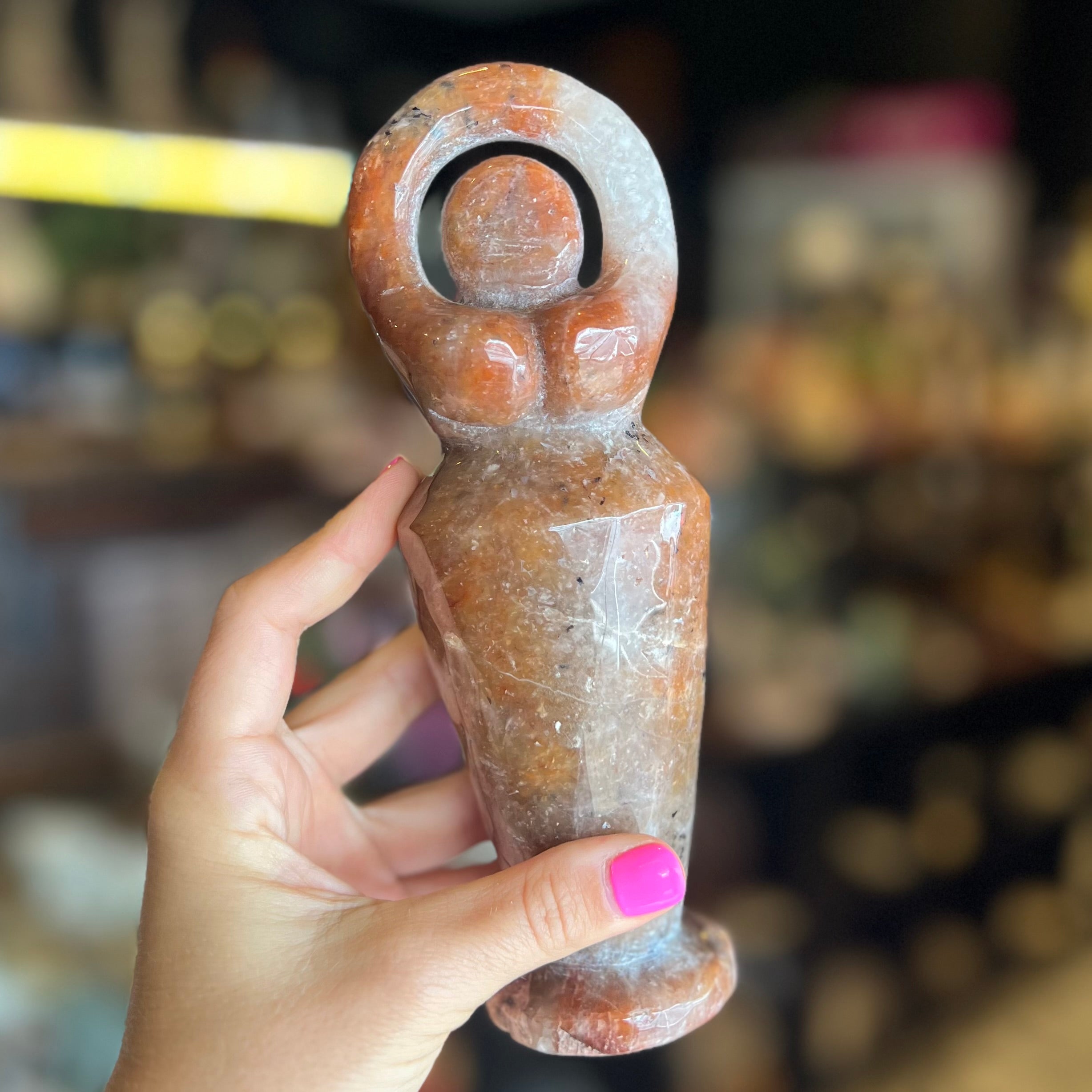 Carnelian Goddess Carving