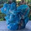 Blue Apatite Dragon Carving