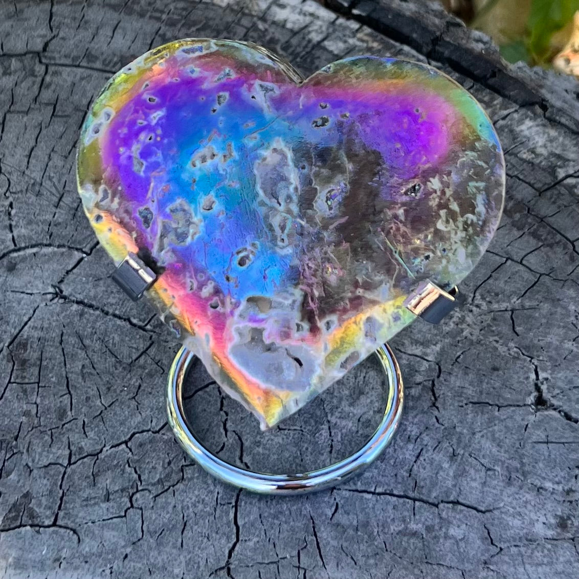 Sphalerite Heart on Stand