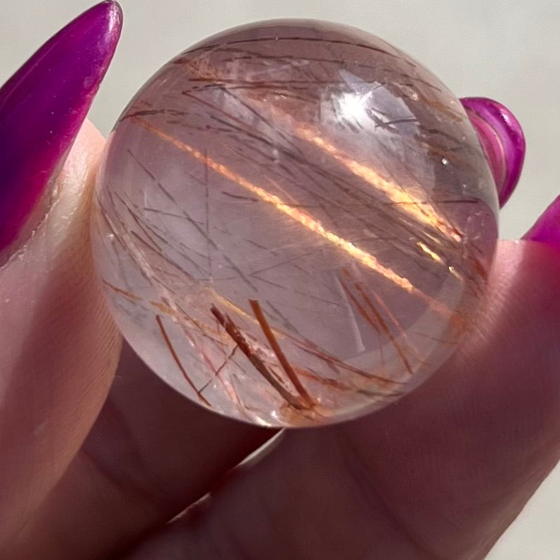 Rutilated Quartz Sphere