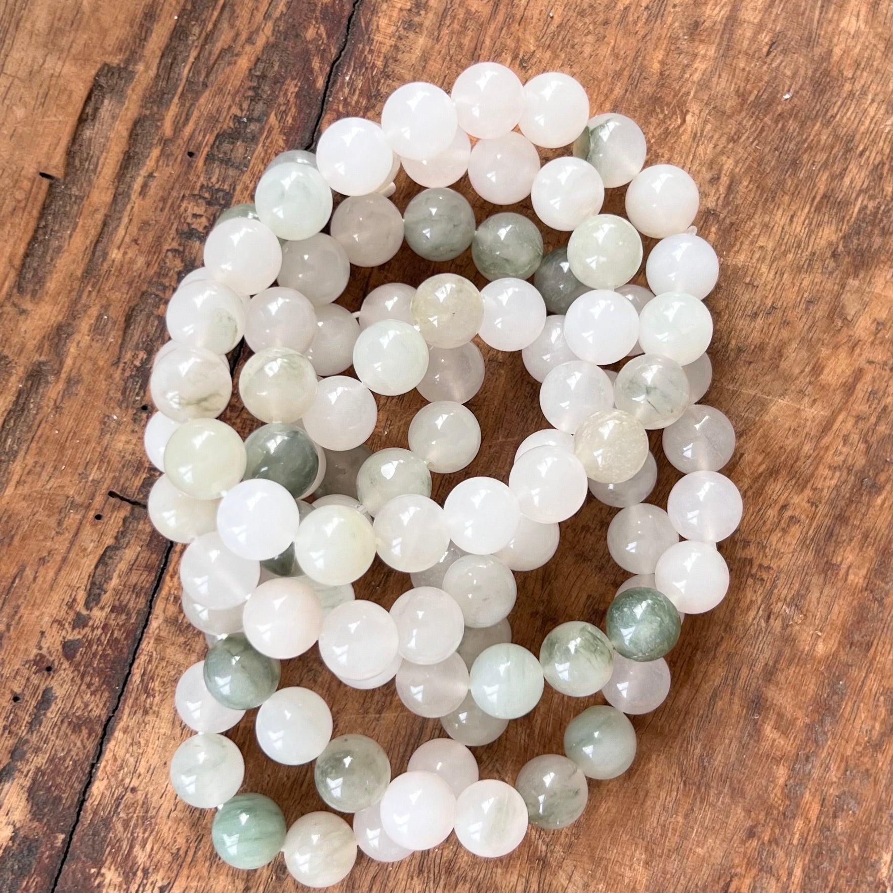 New Jade Beaded Bracelet ~ Large Fit