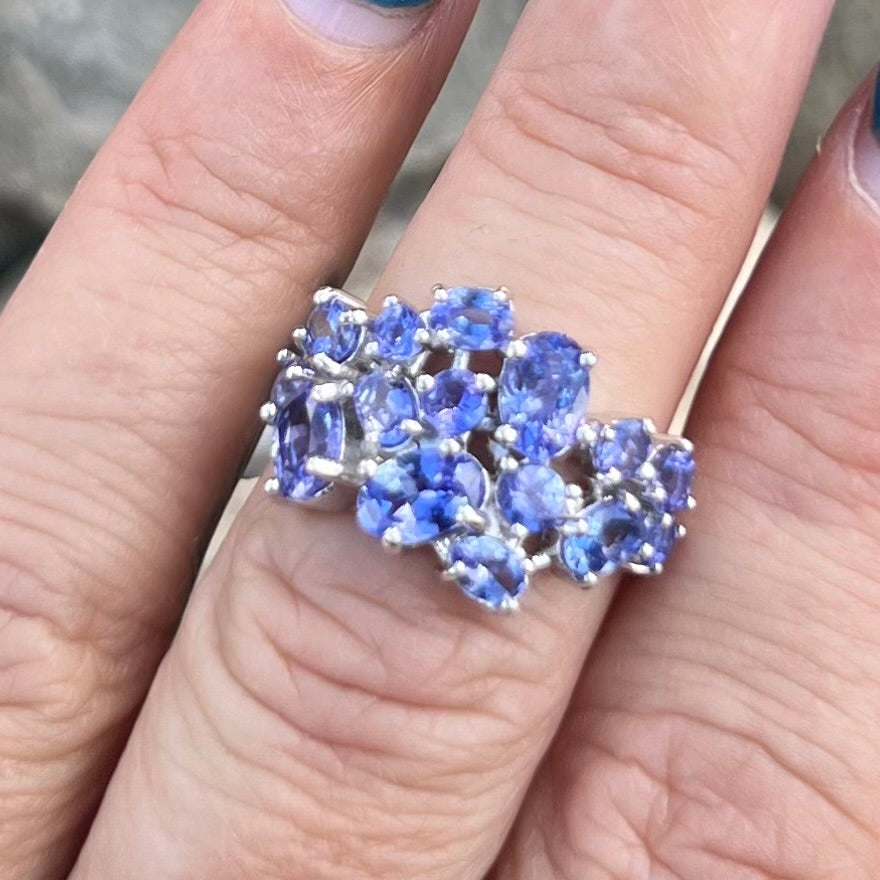 Tanzanite ~ Sterling Silver Ring ~ size 7