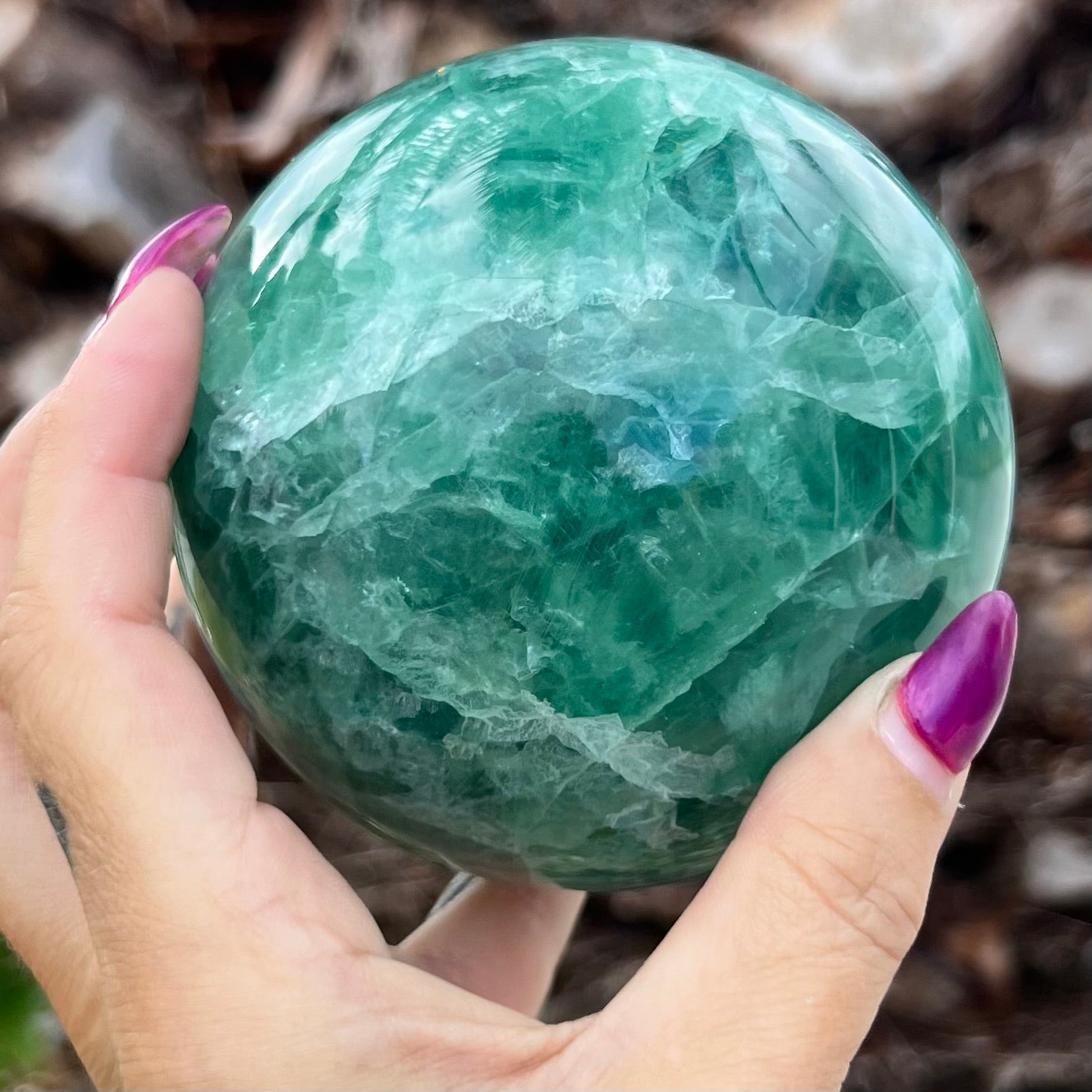 Glorious Green Fluorite Sphere