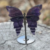 Purple Fluorite Butterfly Carving