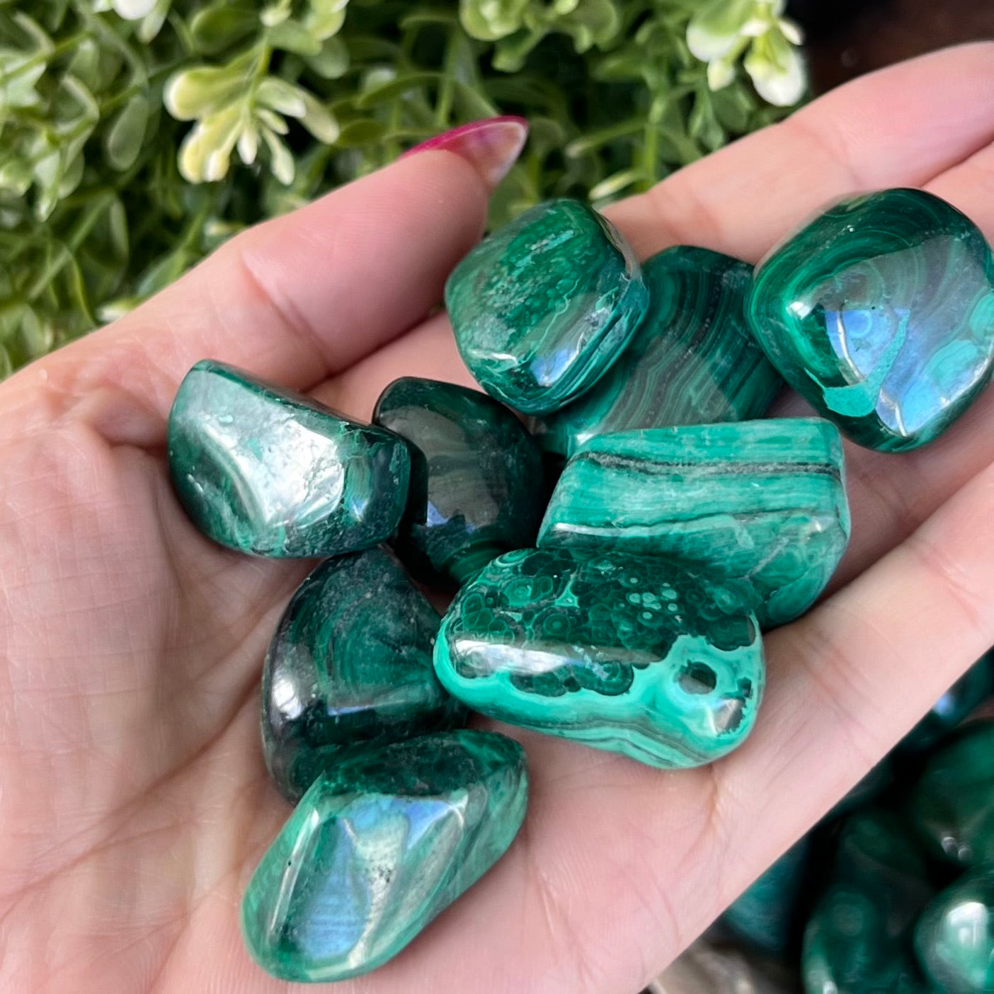 Malachite Tumble Stone ~ Medium